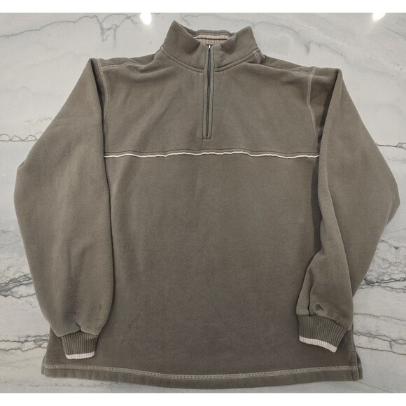 Arrow Men's Fleece  1/4 Zip Pullover  Sweater  SIZE L  Olive - Picture 1 of 6